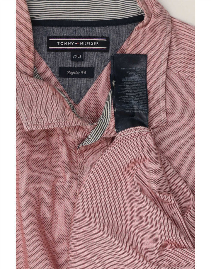 Camicia da uomo alta vestibilità regolare Tommy Hilfiger 3XL cotone rosso