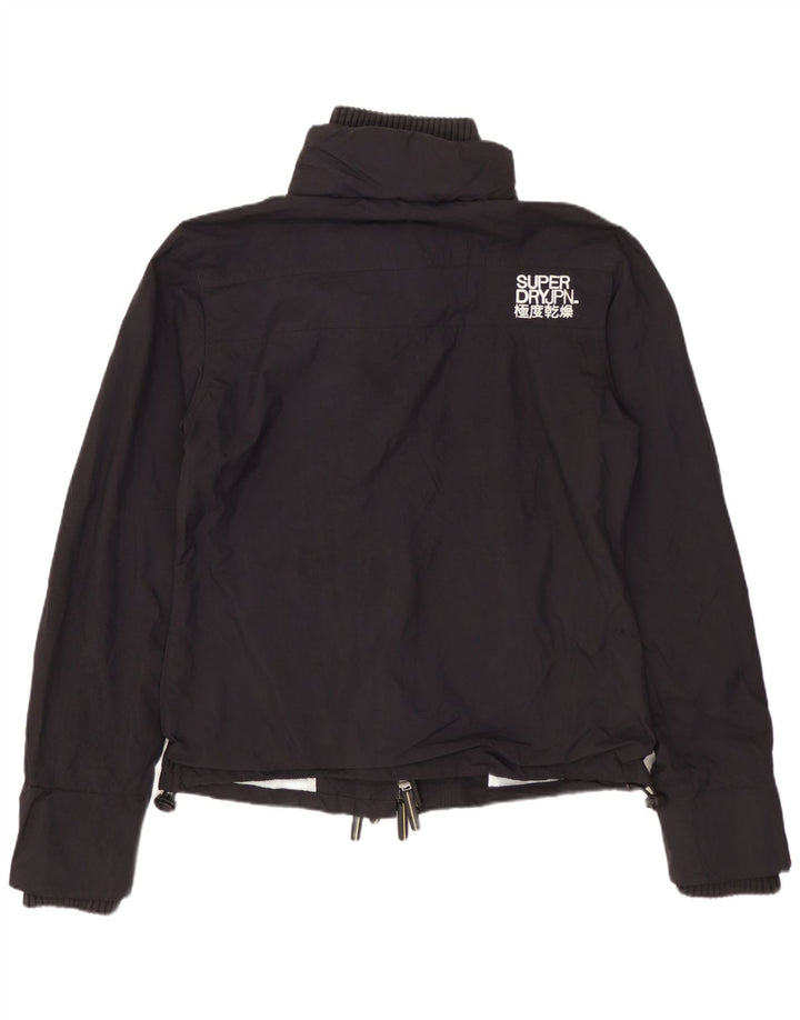 Giacca antipioggia da donna Superdry UK 16 grande nylon nero