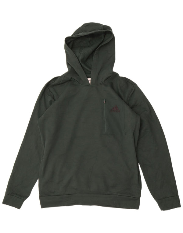 Felpa con cappuccio da uomo Adidas Large verde