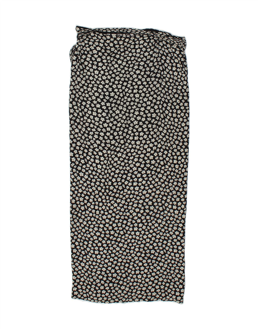 ONYX Womens Maxi Wrap Skirt W28 Medium Black Floral Vintage Onyx and Second-Hand Onyx from Messina Hembry 
