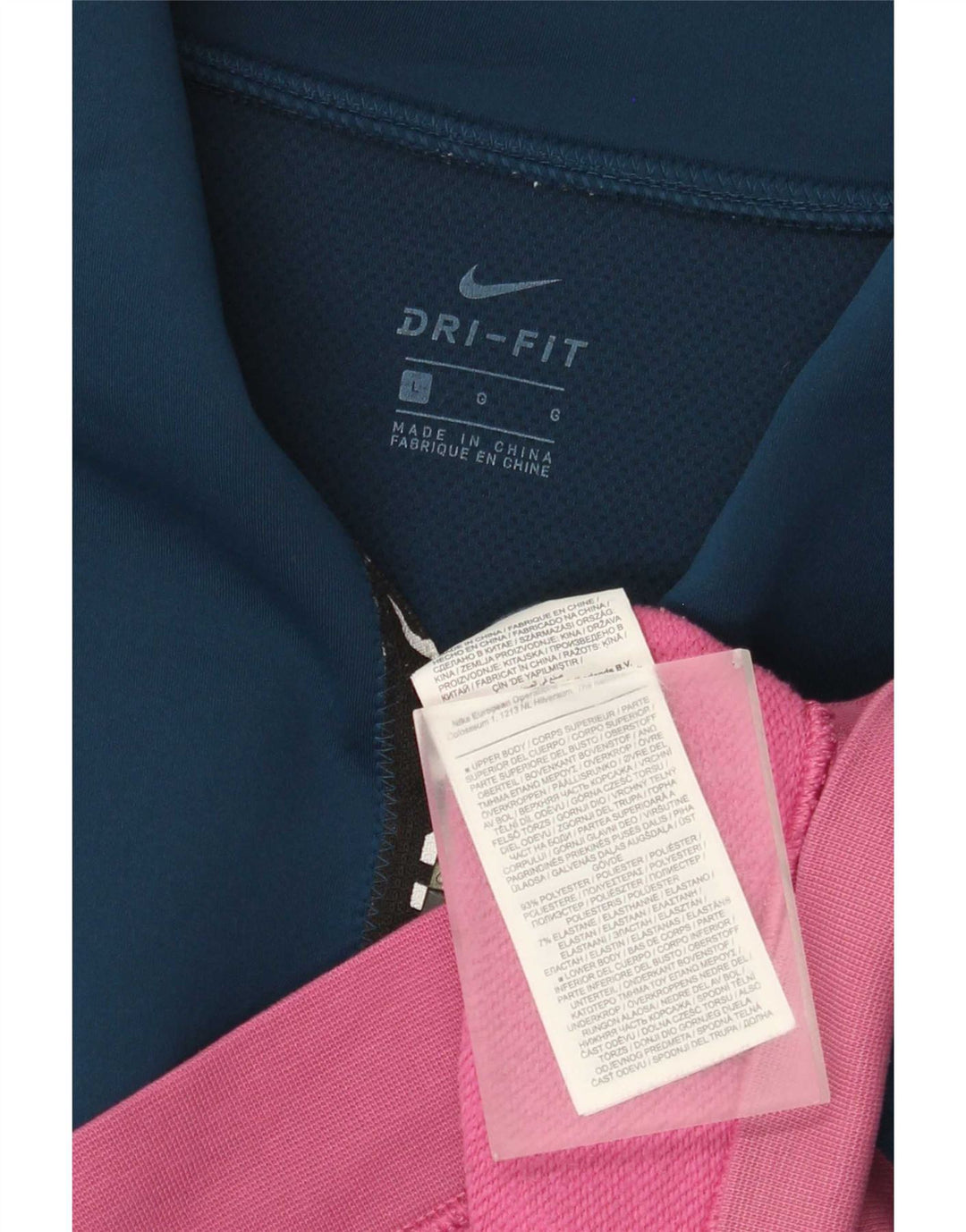 Top da tuta Nike Dri Fit Graphic Pullover da donna UK 16 Large Blu