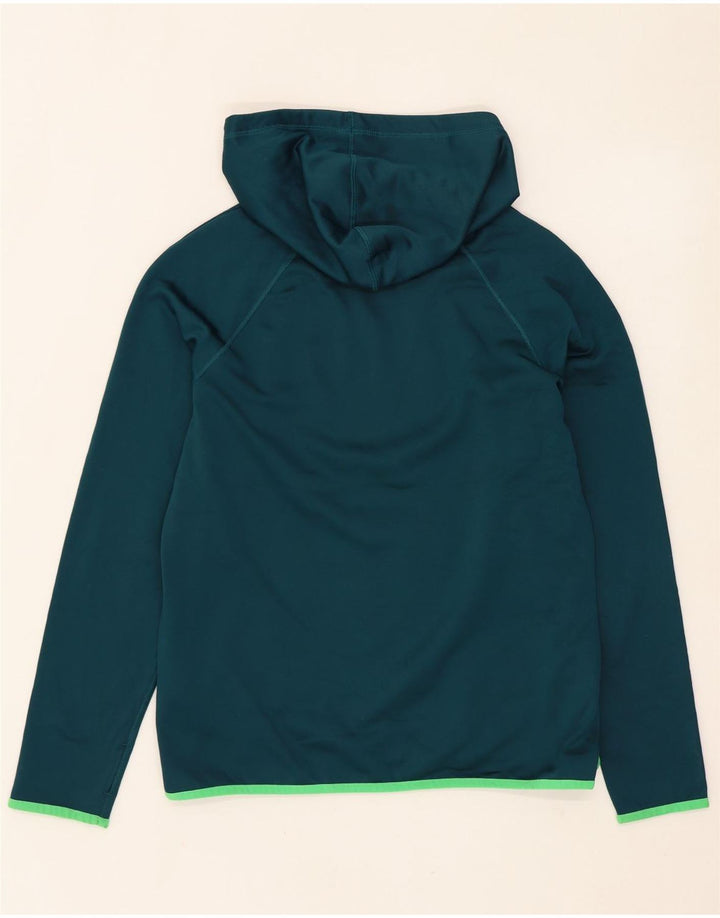 NIKE Felpa con cappuccio grafica Dri Fit da donna UK 14 Poliestere verde medio