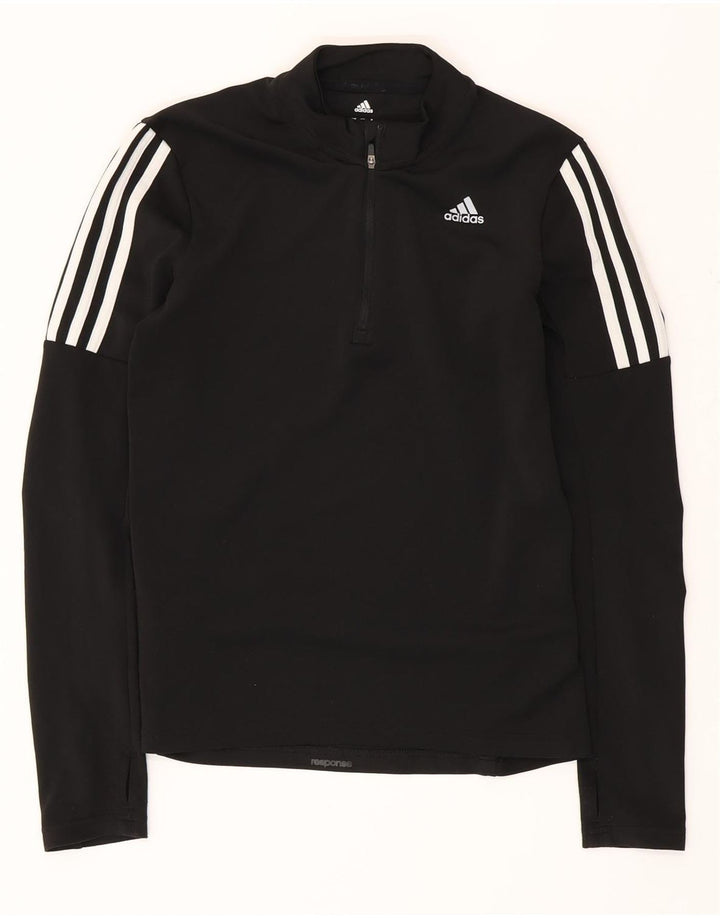 Top della tuta pullover Climalite da donna ADIDAS UK 8/10 Small Nero