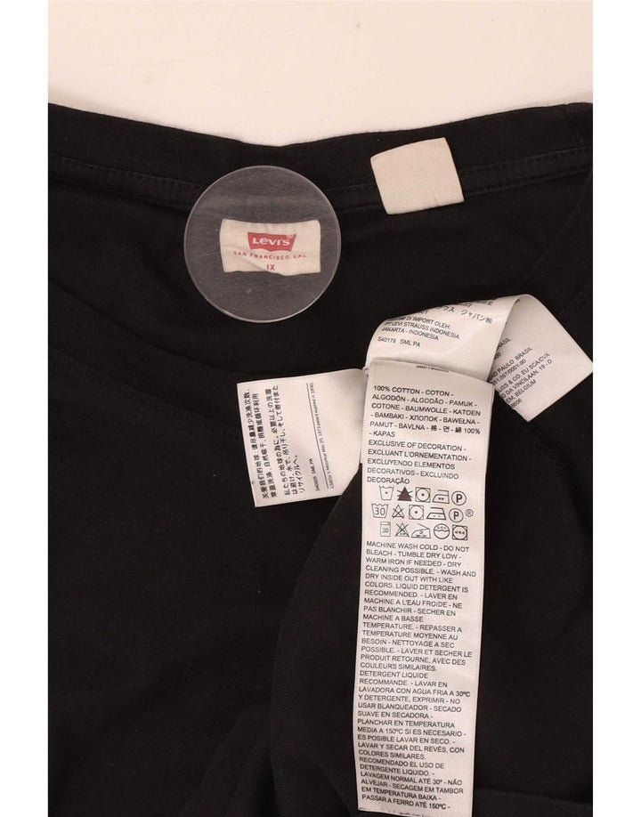 Maglia da donna a maniche lunghe Levi's UK 18 XL cotone nero