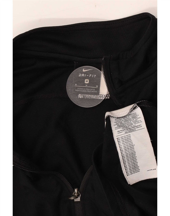 Giacca da tuta da uomo Nike Dri Fit, giacca in poliestere color block medio nero