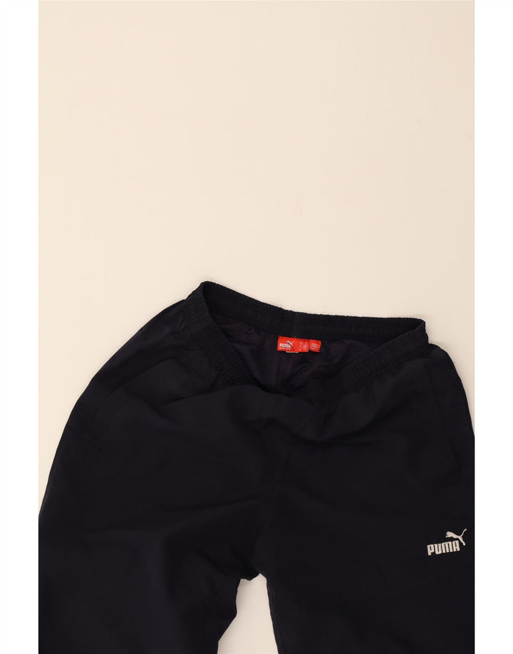 PUMA Mens Graphic Tracksuit Trousers Small  Navy Blue Vintage Puma and Second-Hand Puma from Messina Hembry 