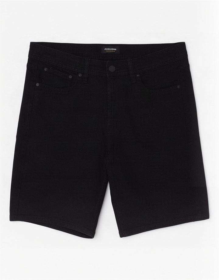 Pantaloncini di jeans vestibilità regolare da uomo Jack & Jones grandi W34 cotone nero