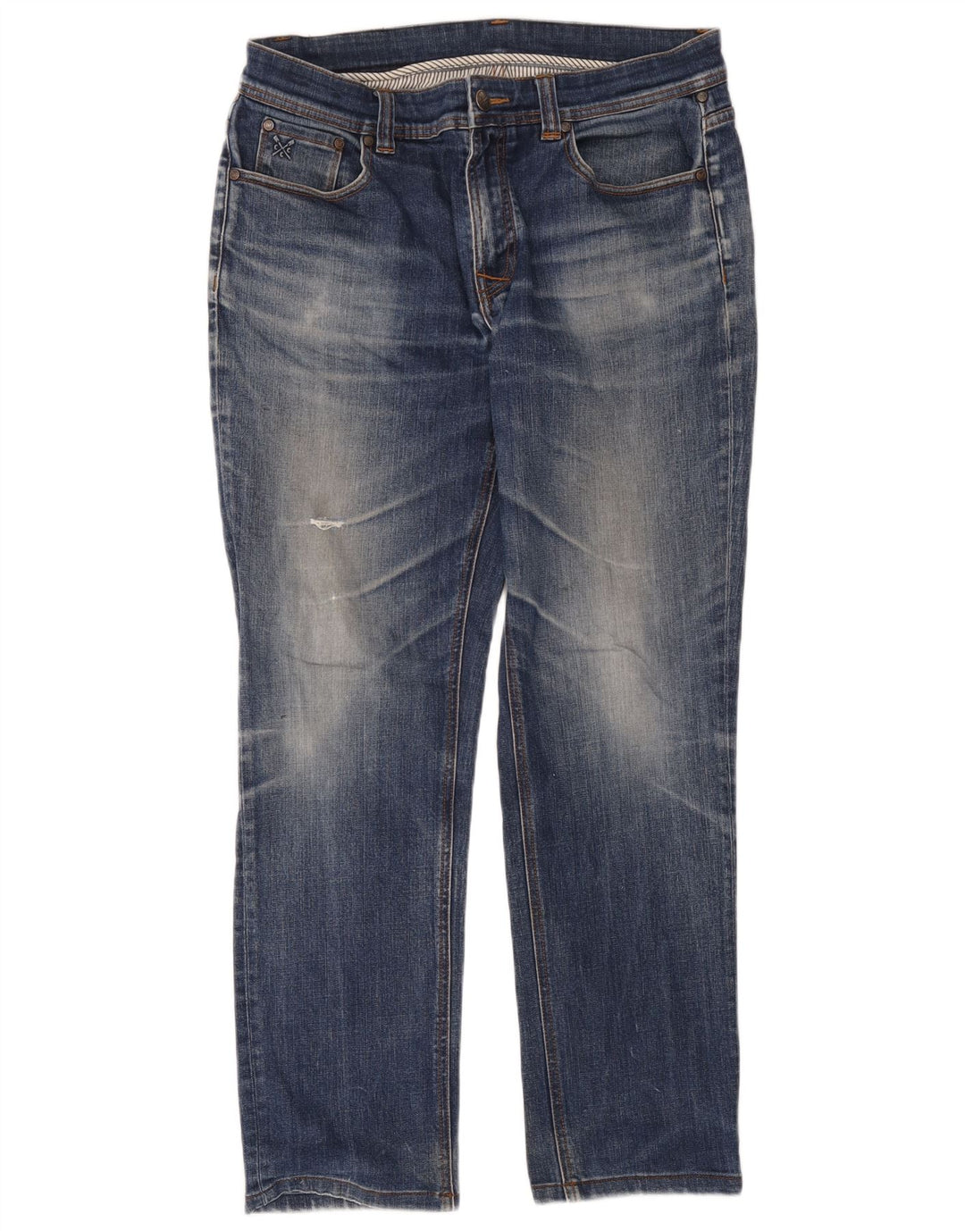 Crew Clothing Jeans dritti da uomo W34 L34 Blu