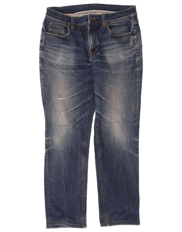 Crew Clothing Jeans dritti da uomo W34 L34 Blu