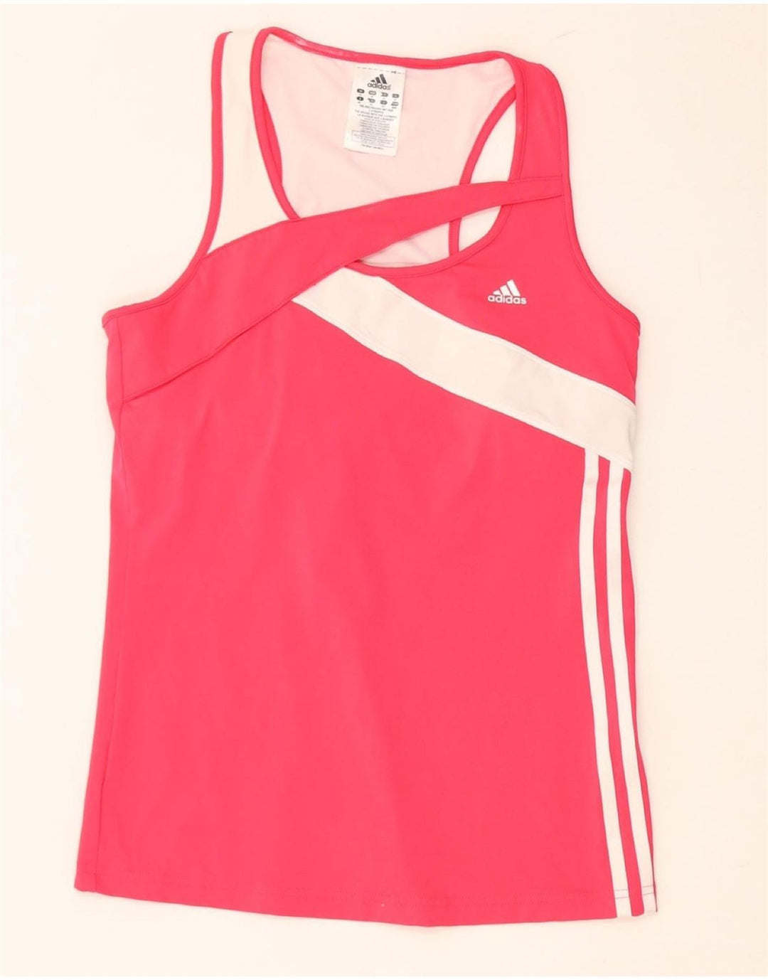 Canotta da donna ADIDAS UK 14 Nylon color block rosa medio