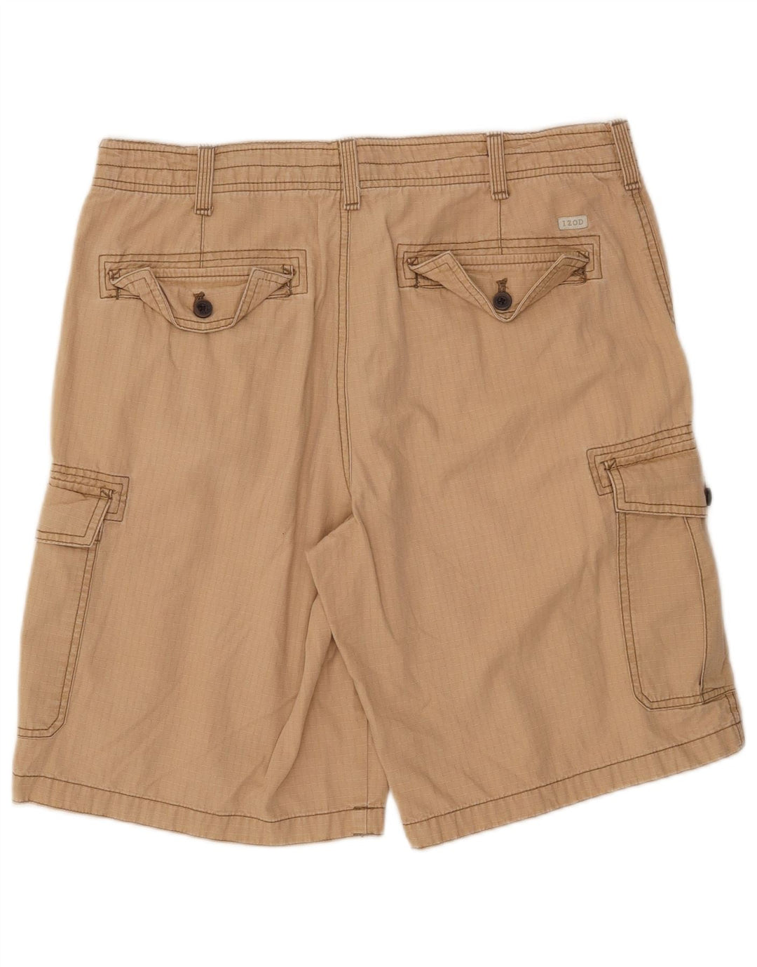 Pantaloncini cargo da uomo IZOD Salt Water W34 Large Beige Check Cotton