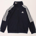 ADIDAS Boys Aeroready Tracksuit Top Jacket 7-8 Years Navy Blue Polyester Vintage Adidas and Second-Hand Adidas from Messina Hembry 