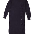 Abito maglione a maniche lunghe maxi da donna Zara UK 14 Poliestere blu navy medio
