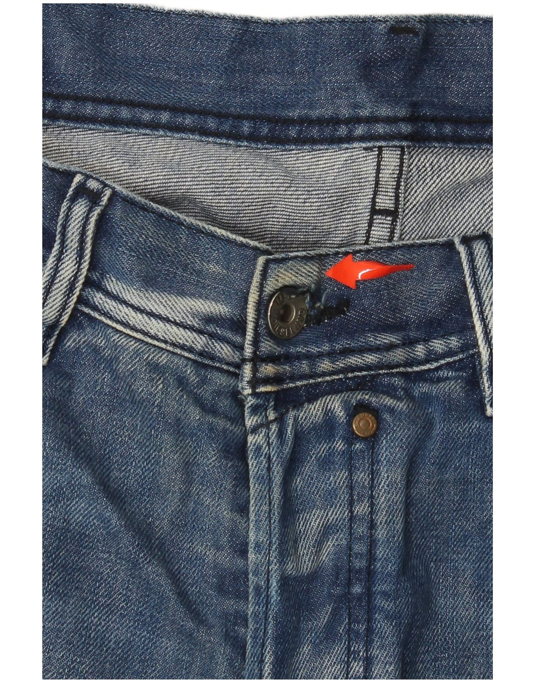 DIESEL Jeans dritti Quratt da uomo W36 L32 cotone blu