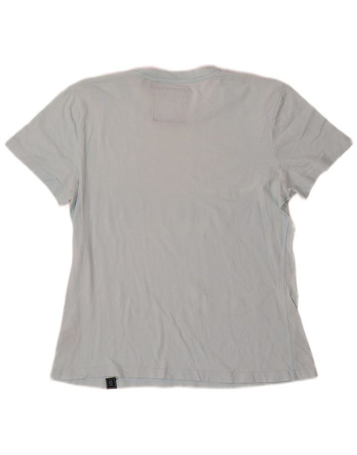 T-shirt grafica da donna Superdry Top UK 12 cotone blu medio