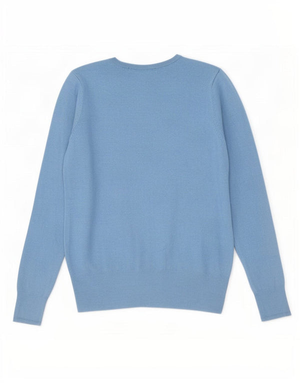 Maglione cardigan da donna Marks & Spencer UK 10 piccolo viscosa blu