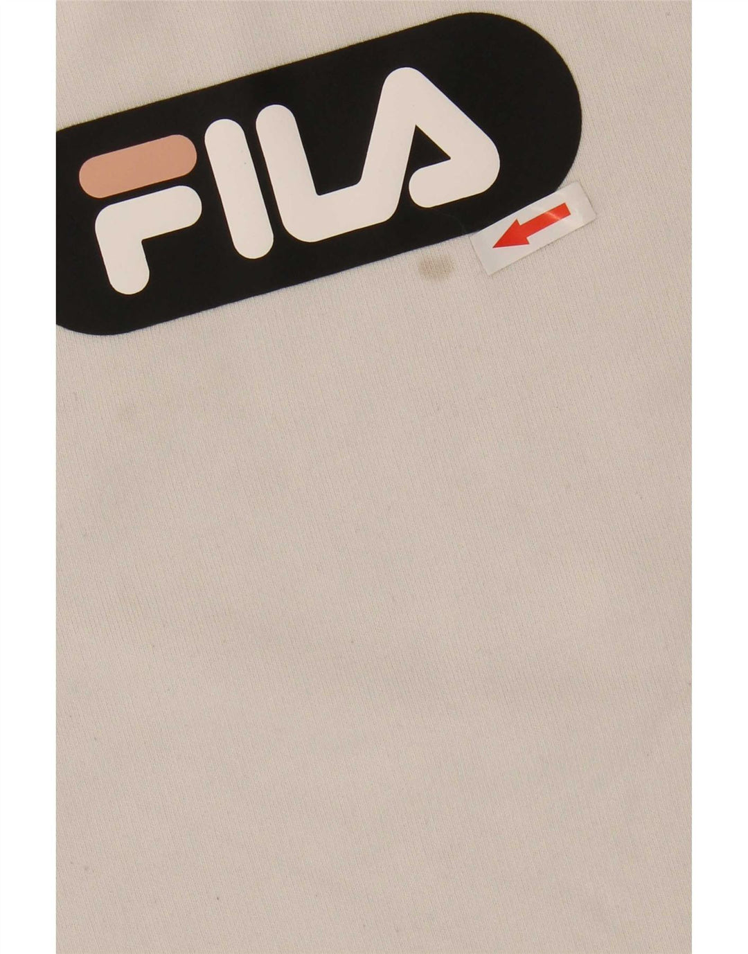 Felpa corta oversize da donna Fila, maglione UK 10 Small White Colourblock