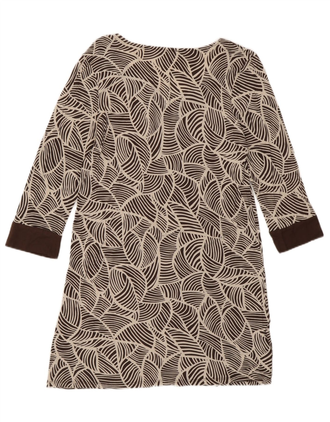LAURA ASHLEY Womens Abstract Pattern Tunic Dress UK 12 Medium  Brown Vintage Laura Ashley and Second-Hand Laura Ashley from Messina Hembry 