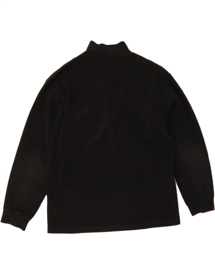 FILA Mens Zip Neck Fleece Jumper Medium Black Vintage Fila and Second-Hand Fila from Messina Hembry 