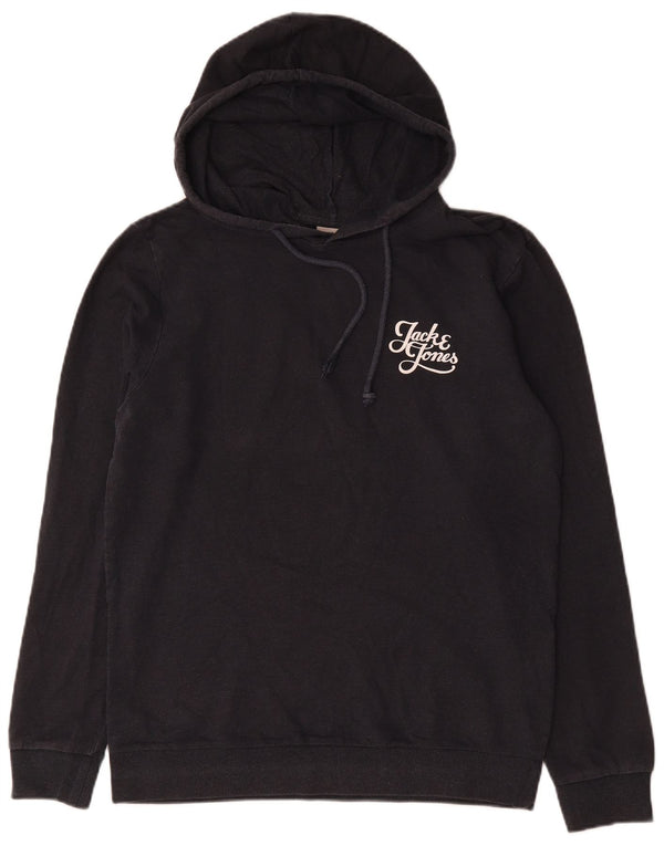 Maglione con cappuccio da uomo Jack & Jones grande in cotone blu navy