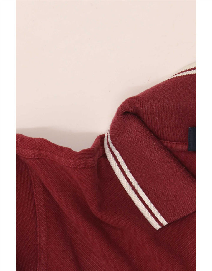 Polo da uomo Fred Perry piccola in cotone a righe bordeaux