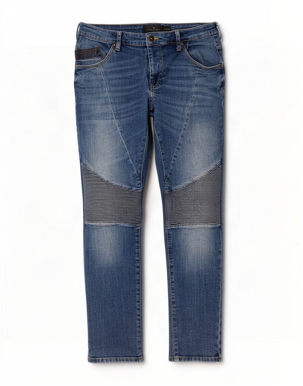 Jeans skinny effetto consumato Zara da uomo EU 44 Large W34 L30 Blu