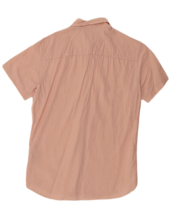 Camicia a maniche corte da uomo Jack & Jones in cotone rosa medio