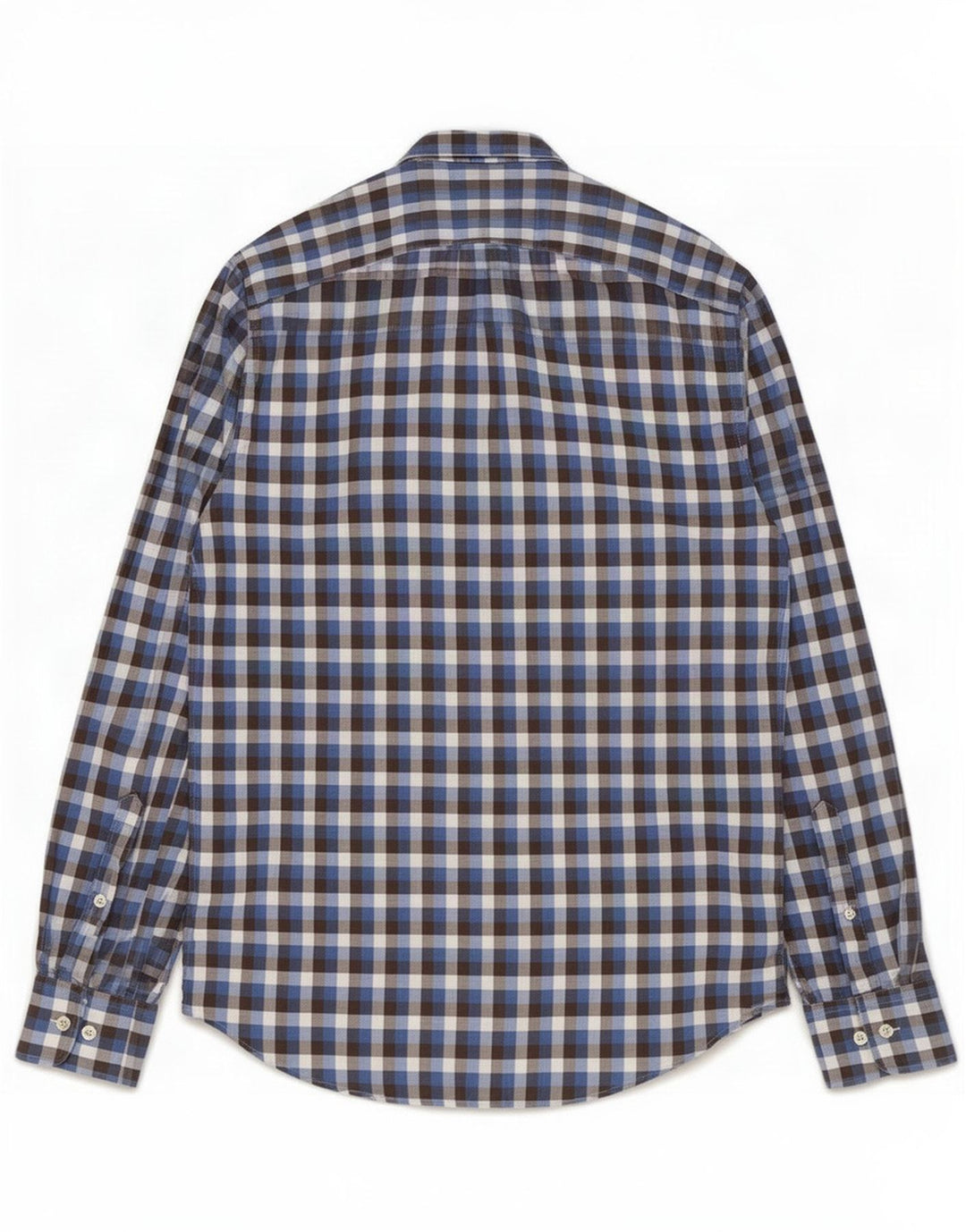 Gant Camicia in flanella da uomo piccola in cotone a quadretti blu navy