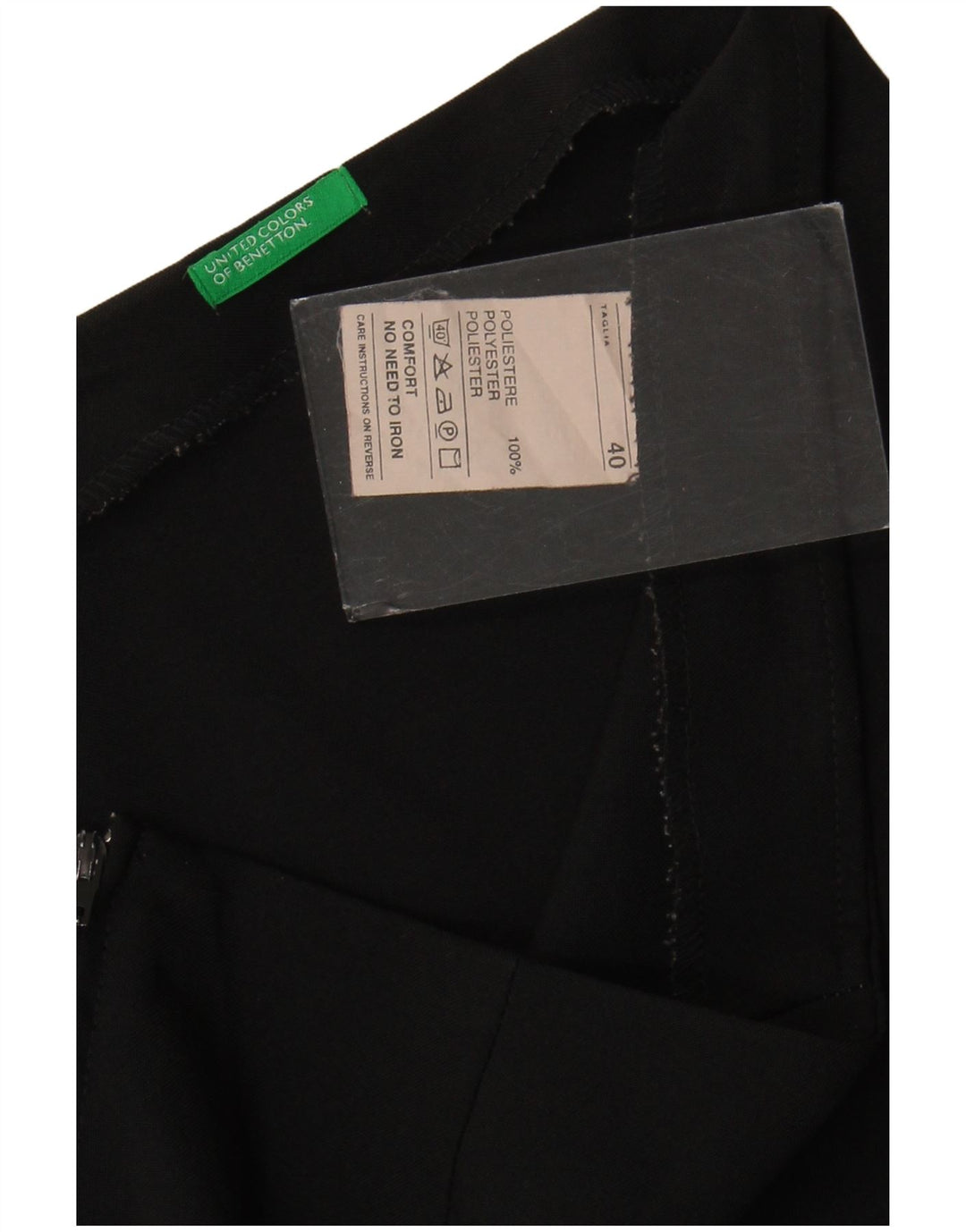 Gonna dritta da donna Benetton IT 40 Small W30 Poliestere nero