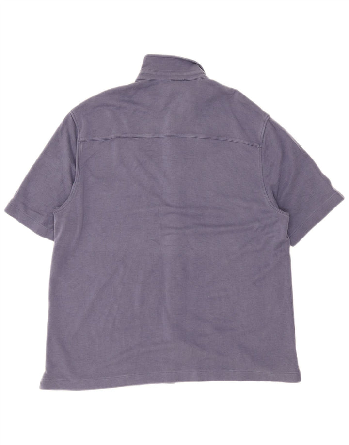Camicia Cos da uomo a maniche corte grande in Lyocell blu navy