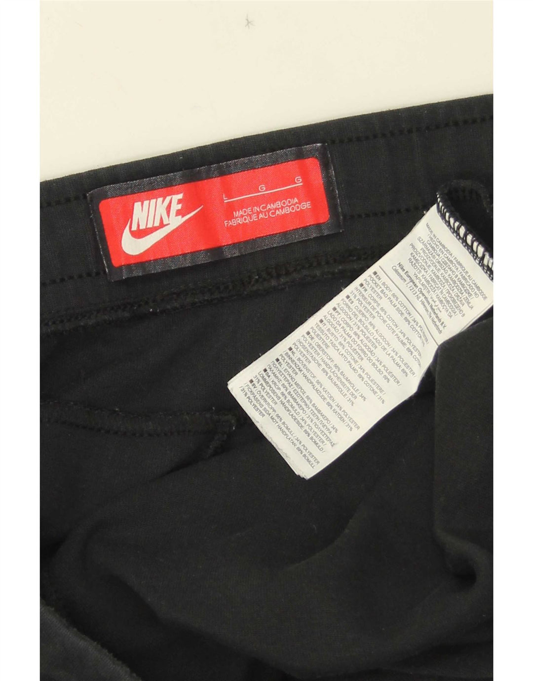 Pantaloni da tuta da uomo Nike Joggers grandi in cotone nero