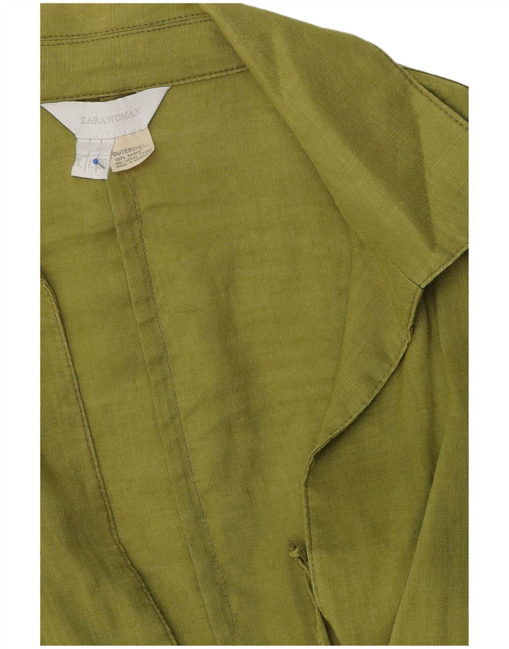 Giacca blazer da donna Zara UK 16 Large Green Ramie
