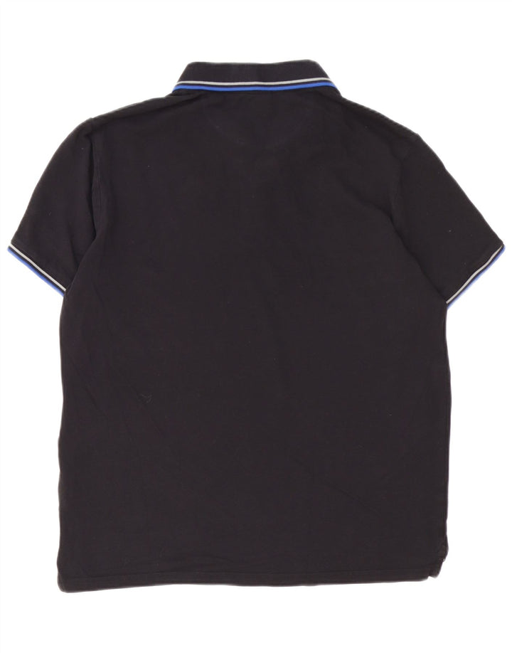 Polo da uomo Champion grande in cotone nero