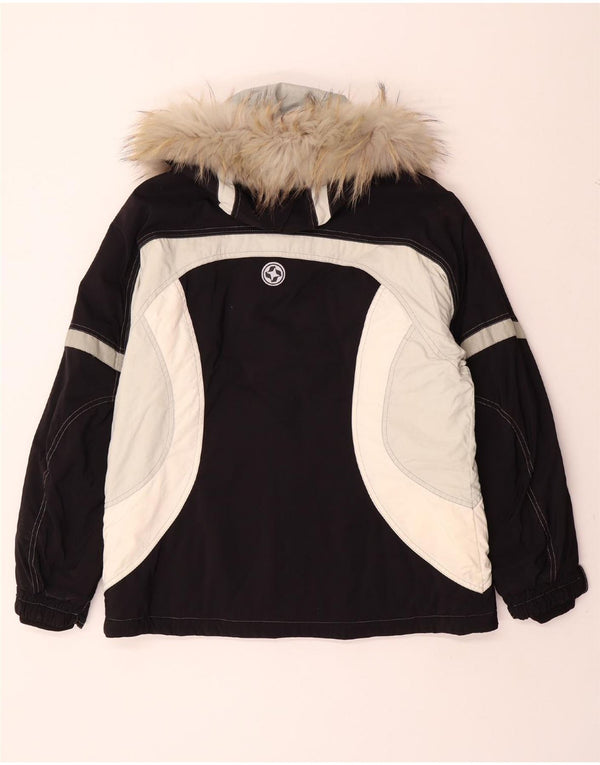 Giacca da sci da uomo con cappuccio COLMAR IT 50 Medium Black Colourblock Nylon