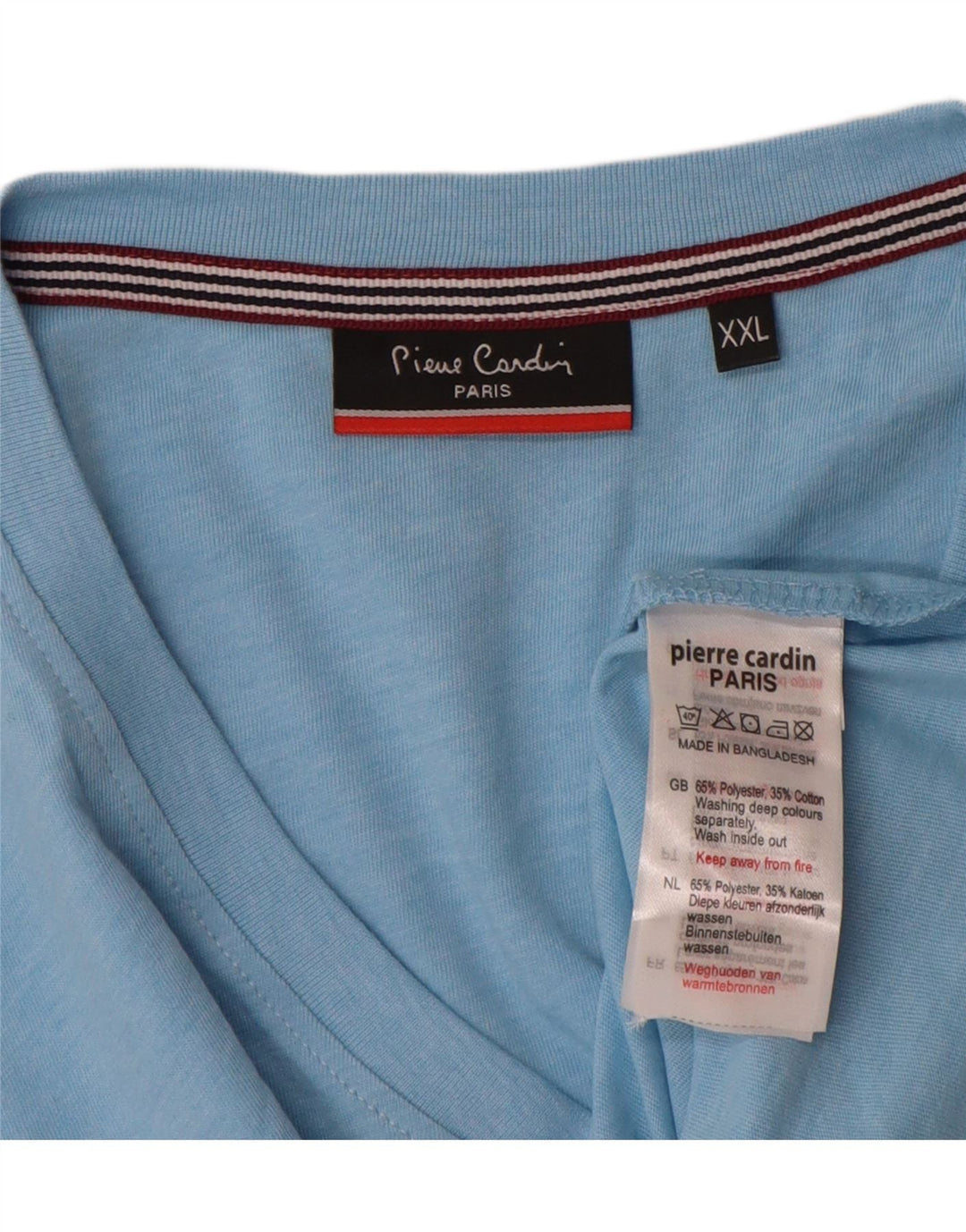 T-shirt da uomo Pierre Cardin Top 2XL poliestere blu