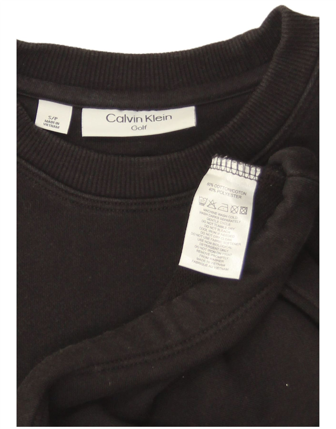 Top oversize da golf corto da donna Calvin Klein, manica a 3/4, UK 10, piccolo, nero