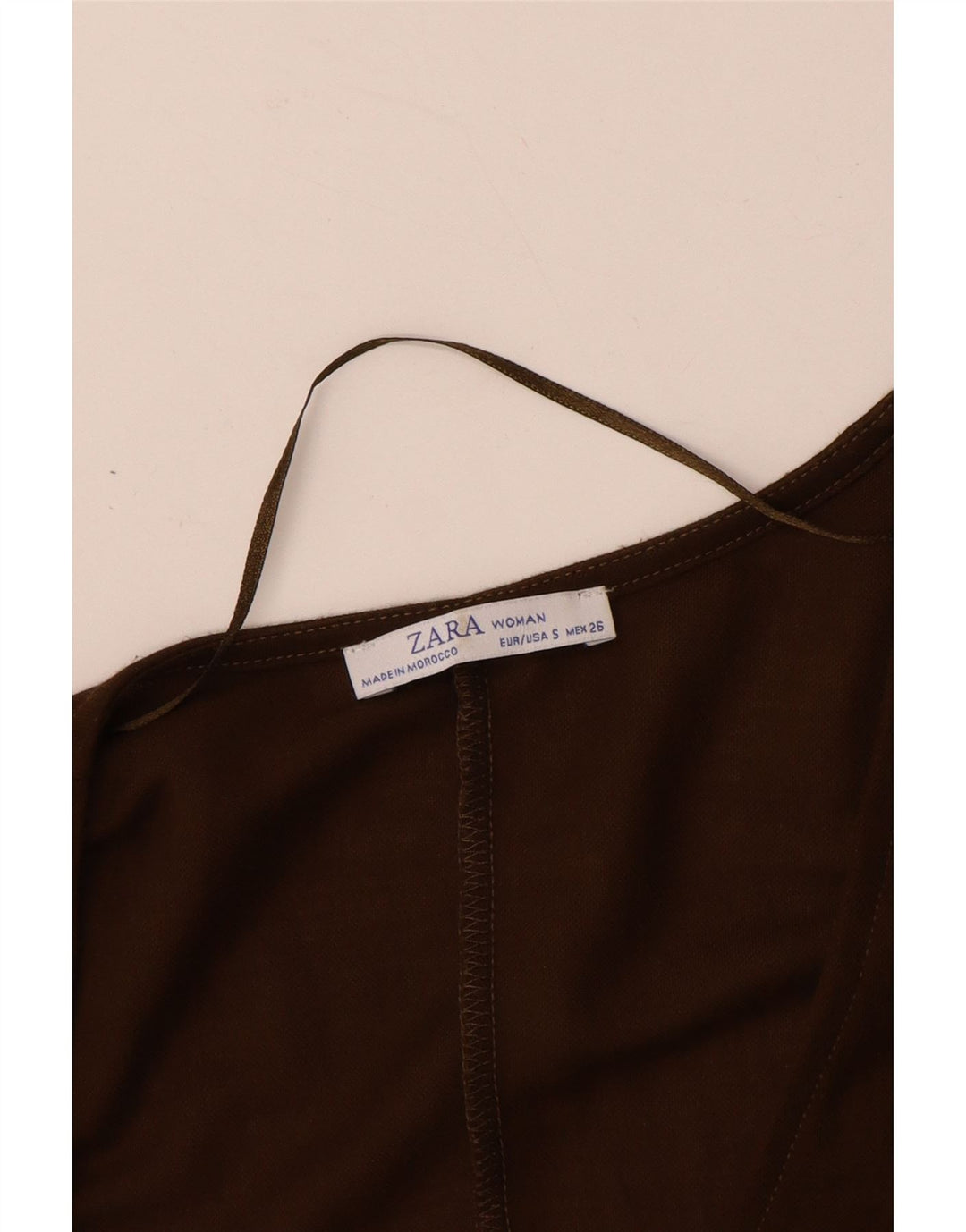 Tuta da Donna a Maniche Lunghe ZARA UK 10 Small Marrone Viscosa