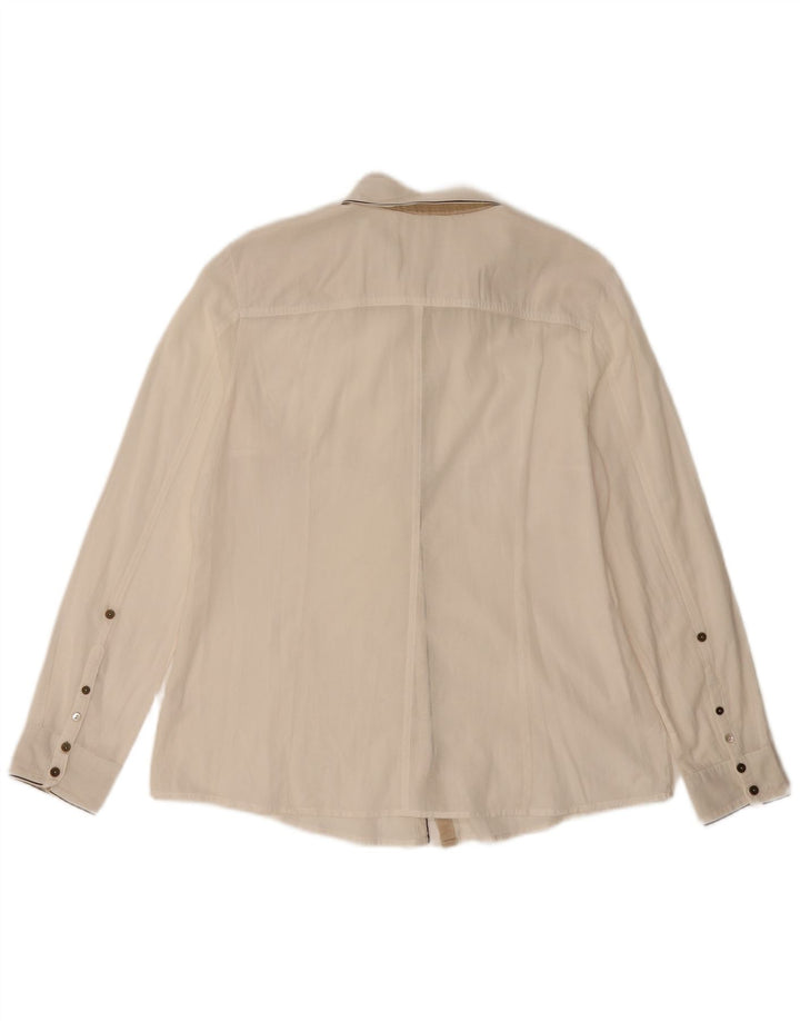 ESPRIT Womens Shirt UK 14 Medium Off White