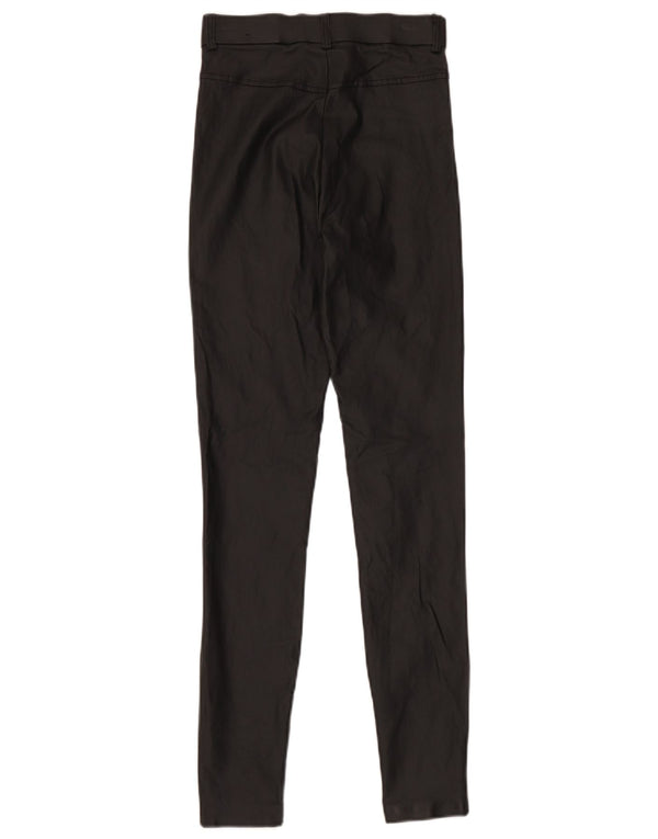 Leggings Zara da donna in ecopelle piccoli W26 L30 poliestere nero
