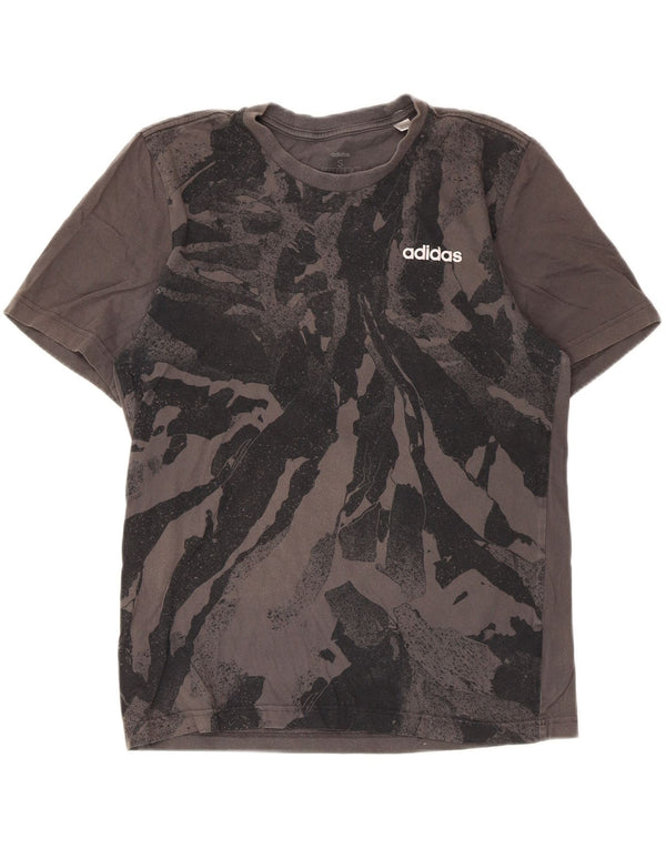 T-shirt Adidas da uomo con motivo astratto, piccola, in cotone grigio