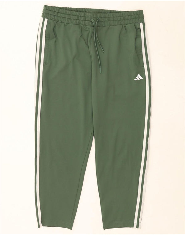 Pantaloni della tuta Adidas Aeroready Capri da donna UK 12/14 Verde medio