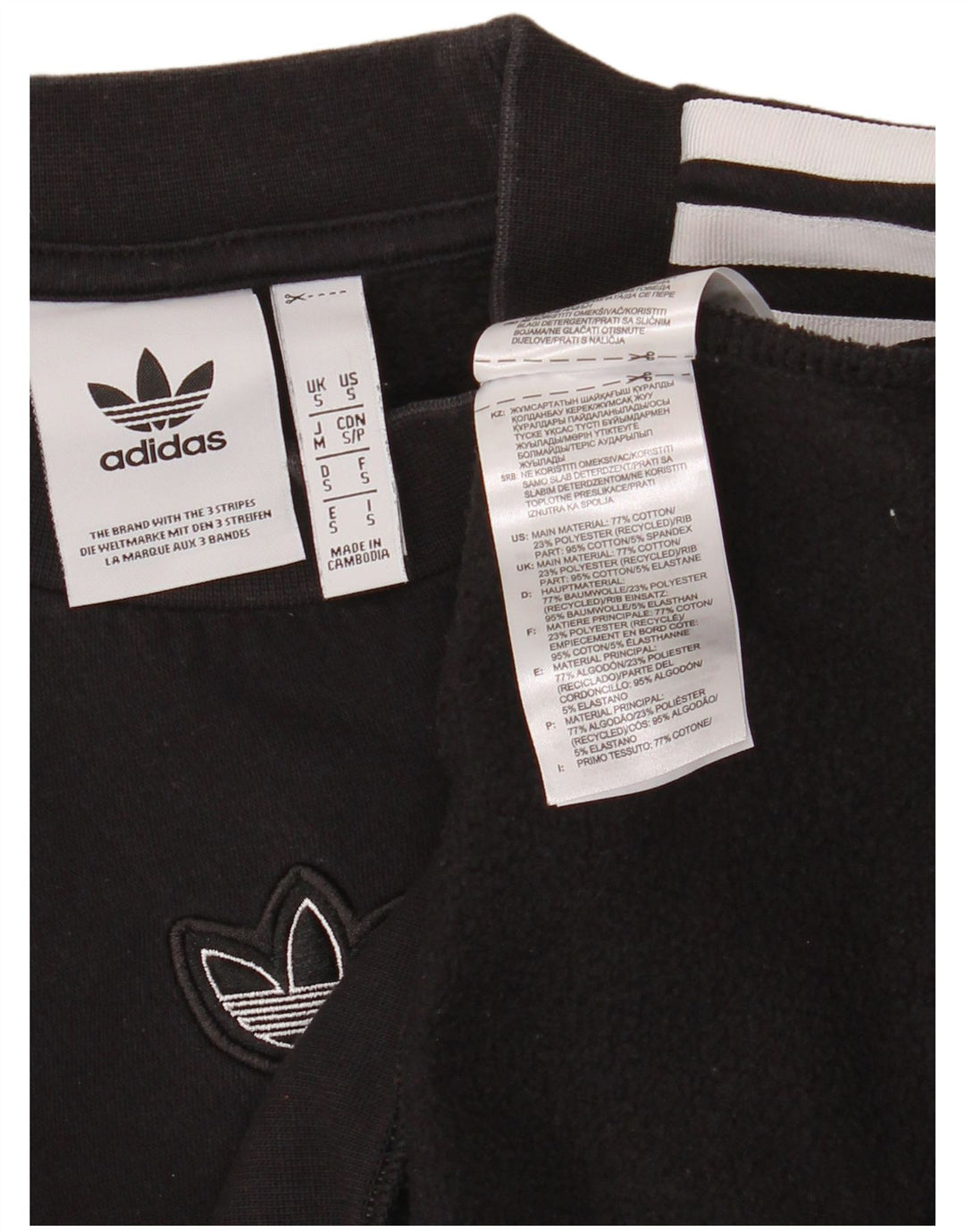 Felpa grafica da uomo vestibilità ampia ADIDAS, maglione piccolo in cotone nero