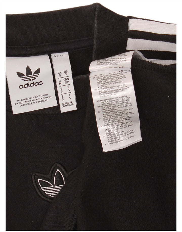 Felpa grafica da uomo vestibilità ampia ADIDAS, maglione piccolo in cotone nero
