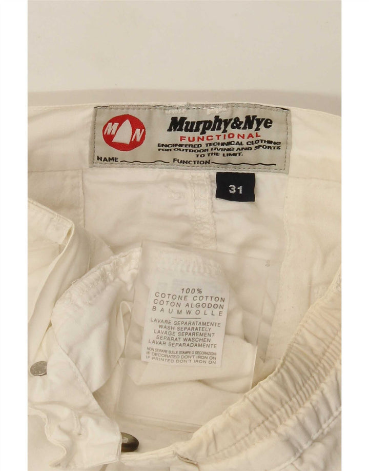 Pantaloncini chino da uomo Murphy & Nye W31 cotone bianco medio