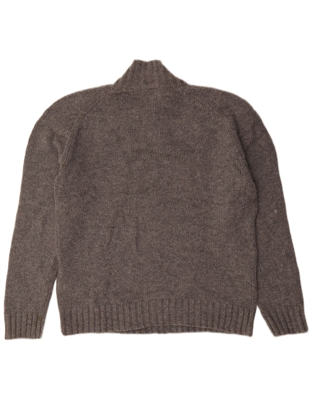 Maglione da uomo Marks & Spencer con bottone autografo e collo grande grigio
