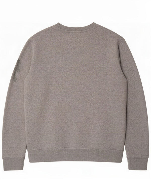 Superdry Felpa con grafica da uomo Maglione grande cotone chiazzato grigio