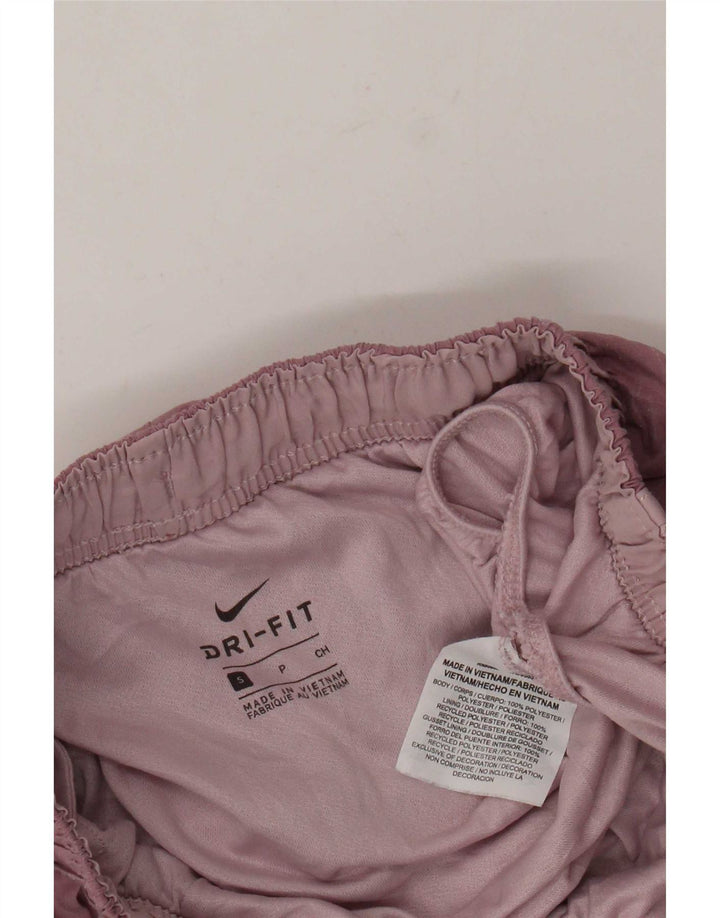 Pantaloncini sportivi Nike da donna Dri Fit UK 8 piccoli in poliestere screziato rosa
