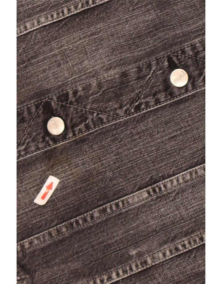 Giacca di jeans vintage da uomo UK 42 XL in cotone nero