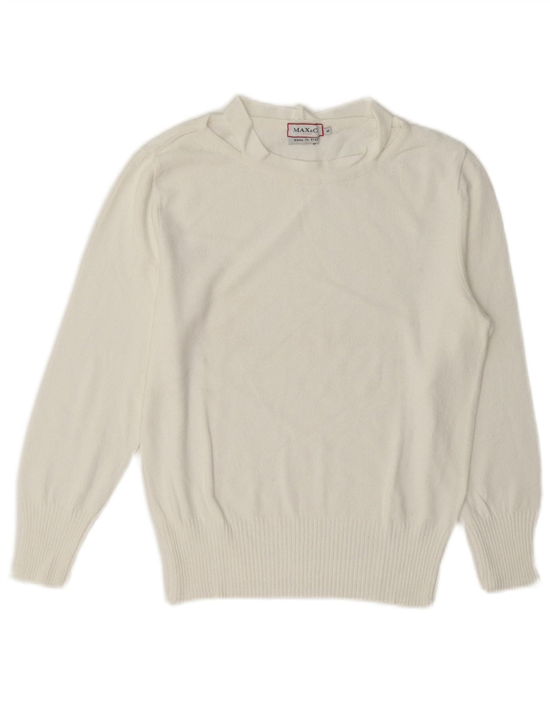 Max & Co. Maglione da donna con scollo a barca UK 12 Medio Bianco
