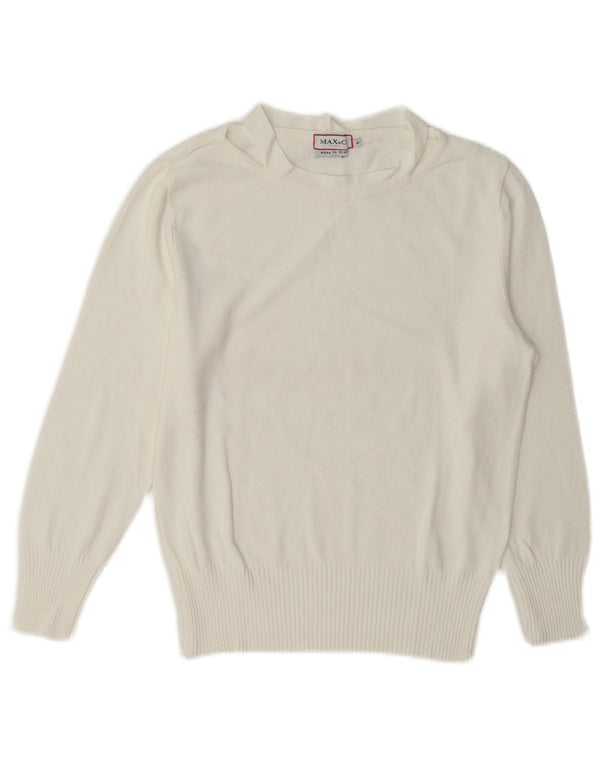 Max & Co. Maglione da donna con scollo a barca UK 12 Medio Bianco